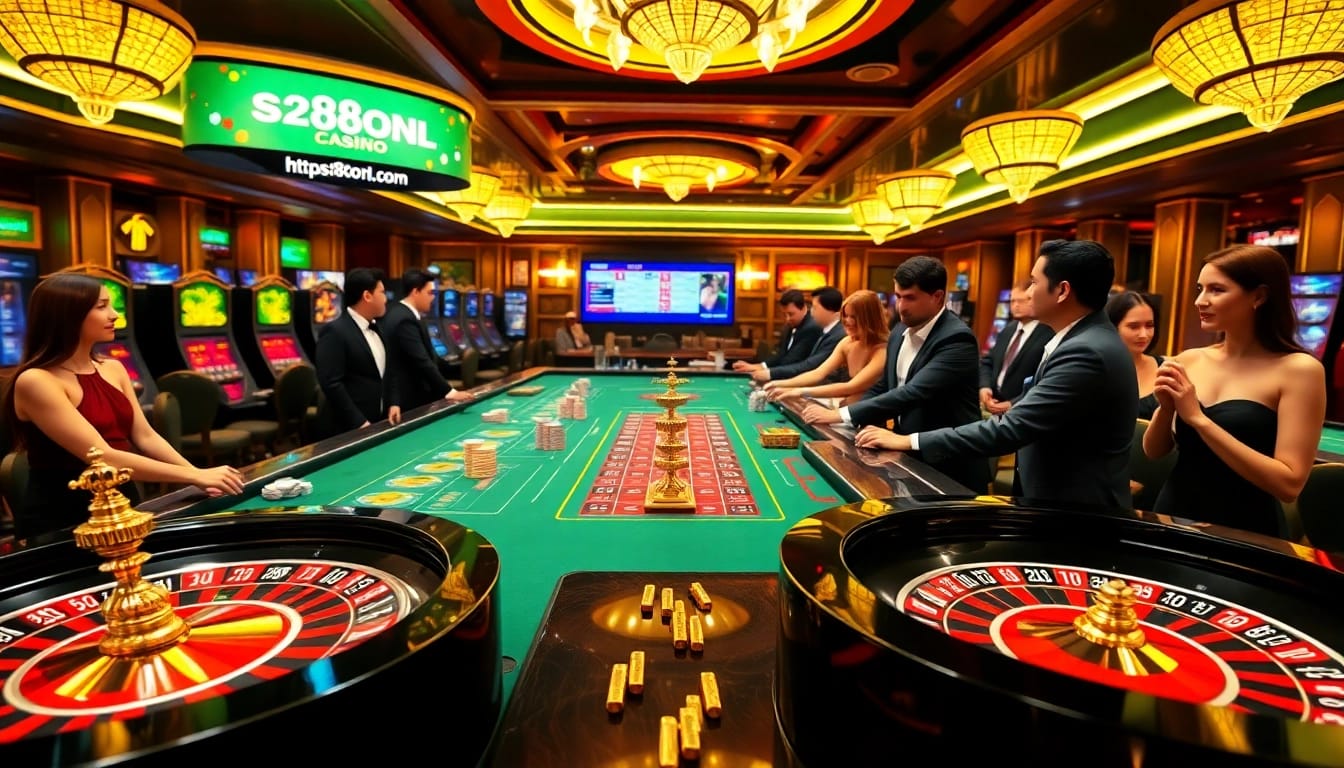 Experience premium gaming thrills at https://s8onl.com/ with vibrant casino tables and excited players.