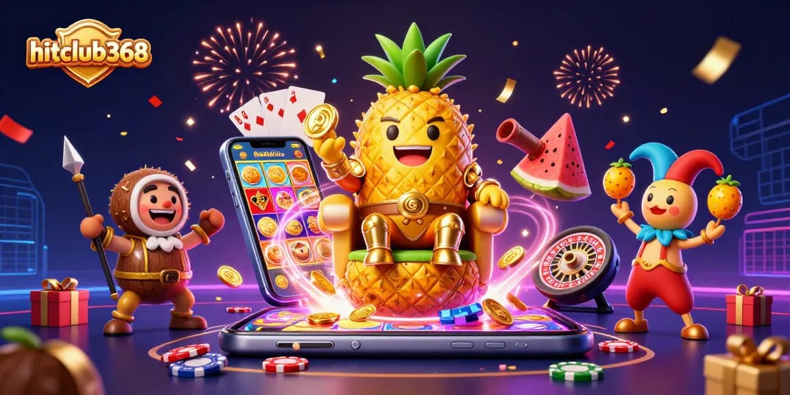 Experience the vibrant action in hitclub368 with a glittering beach casino scene featuring your favorite games.