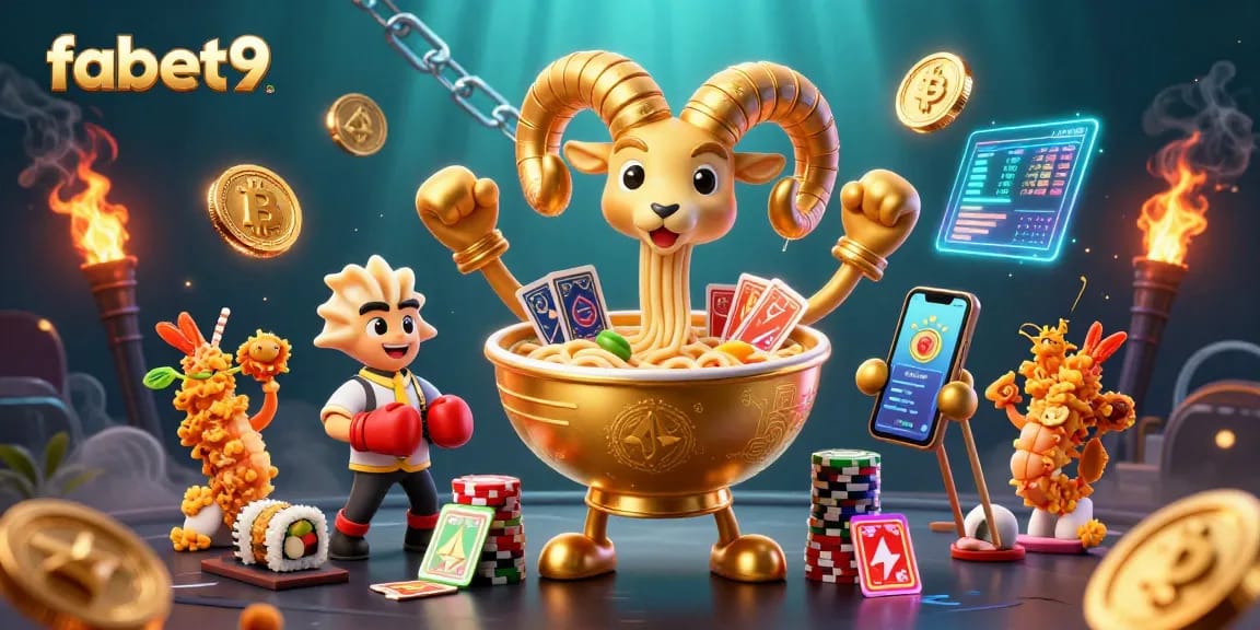 Experience thrilling gambling action with fabet9 at a vibrant crypto-themed casino scene.