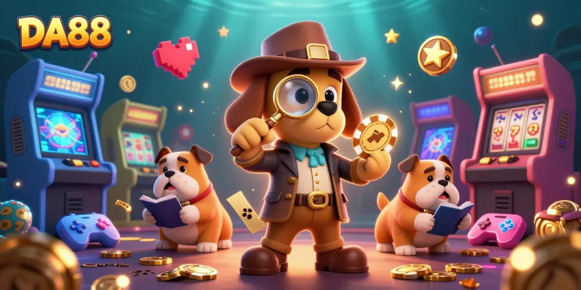 Engage with DA88's thrilling slots as a detective uncovers poker chip clues!