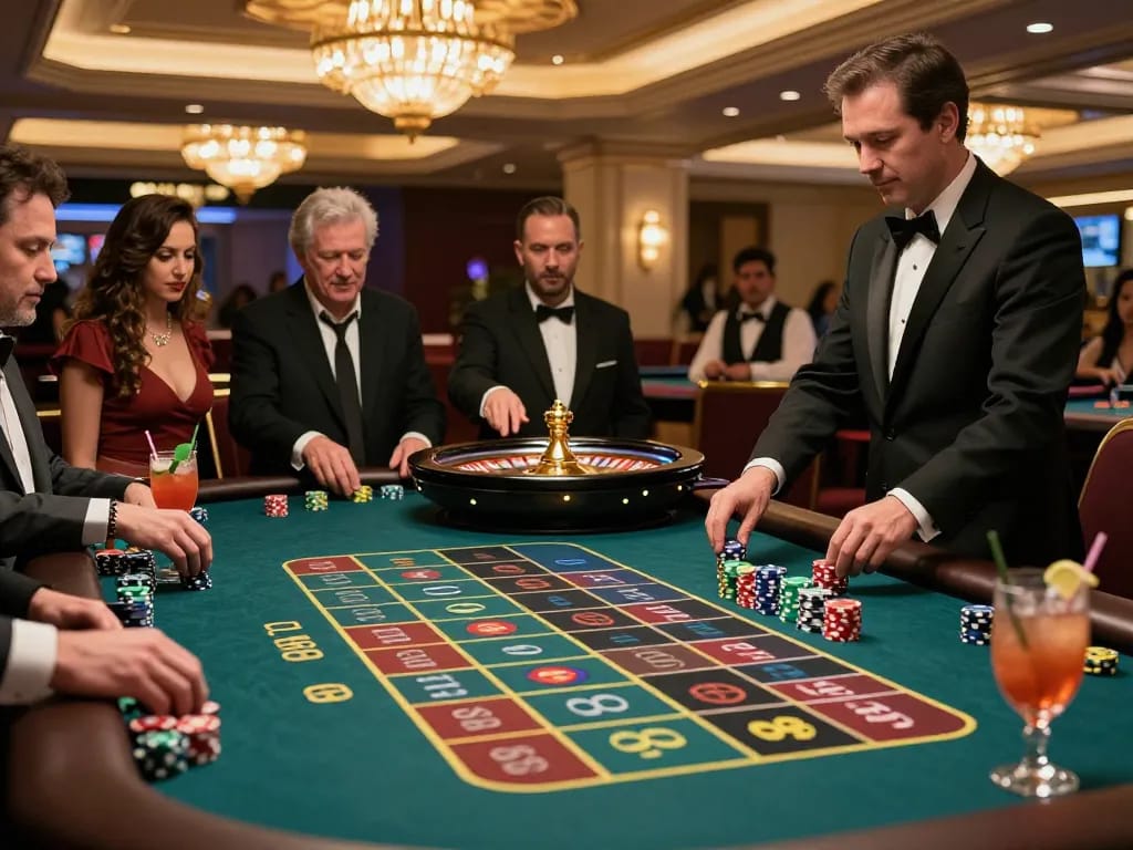 Players engaging in thrilling roulette gameplay at UK 88 casino table