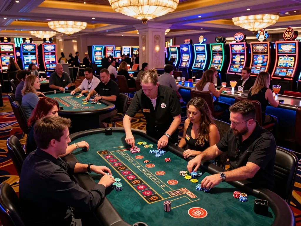 Players enjoying the thrill of betting at TX88 roulette table in vibrant casino atmosphere