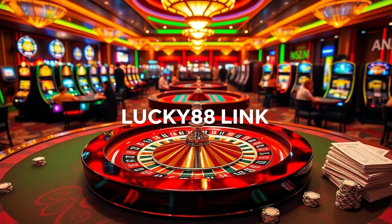 Engage with the thrilling atmosphere of LUCKY88 LINK at a luxury casino table.
