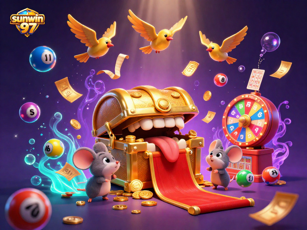 Engage with sunwin 97's vibrant lottery scene featuring exciting game elements and treasures.