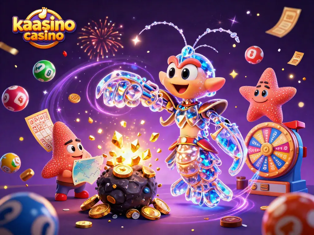 Immerse in the excitement of kaasino casino with a galactic samurai amidst a shower of golden treasures.