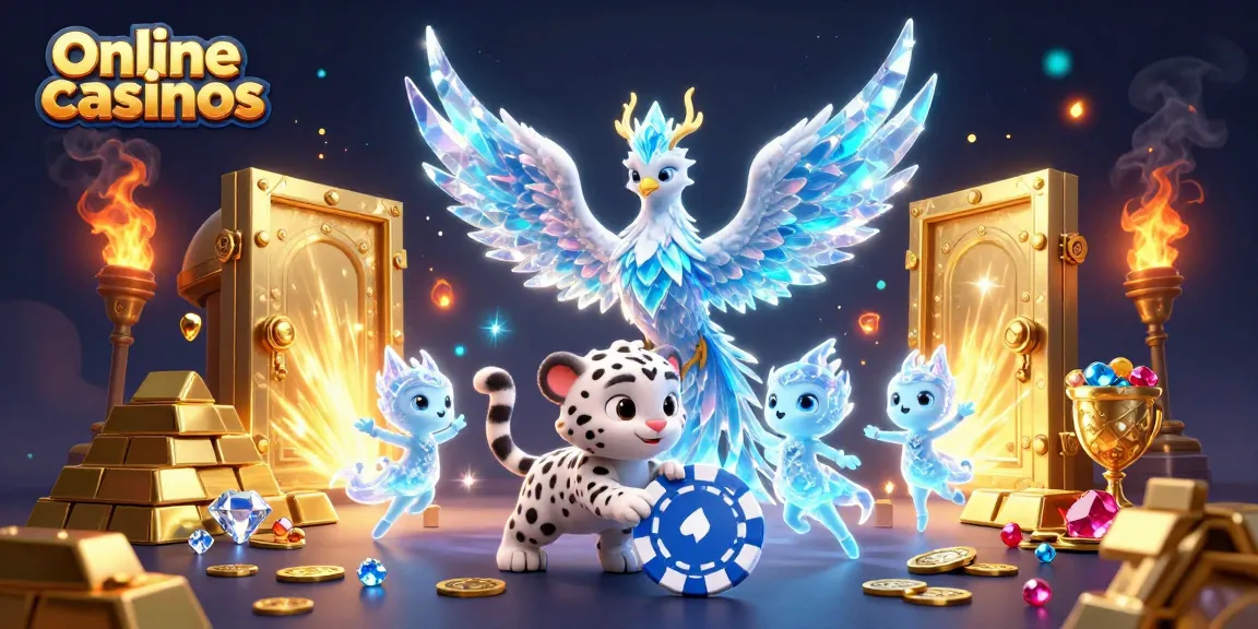 Engage with online casinos featuring vibrant 3D scene elements like glowing phoenix and treasure