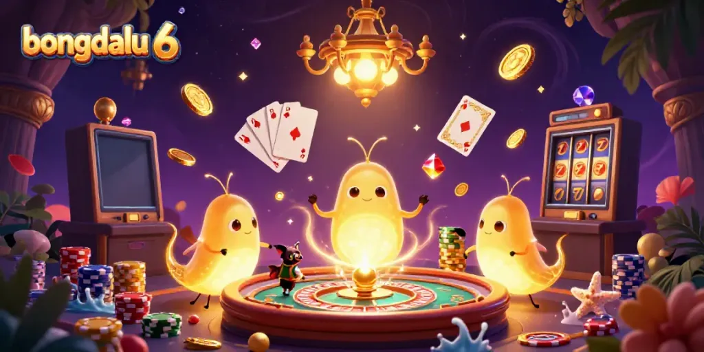 Engage with bongdalu 6 and experience vibrant sports betting action in a bioluminescent casino setting.