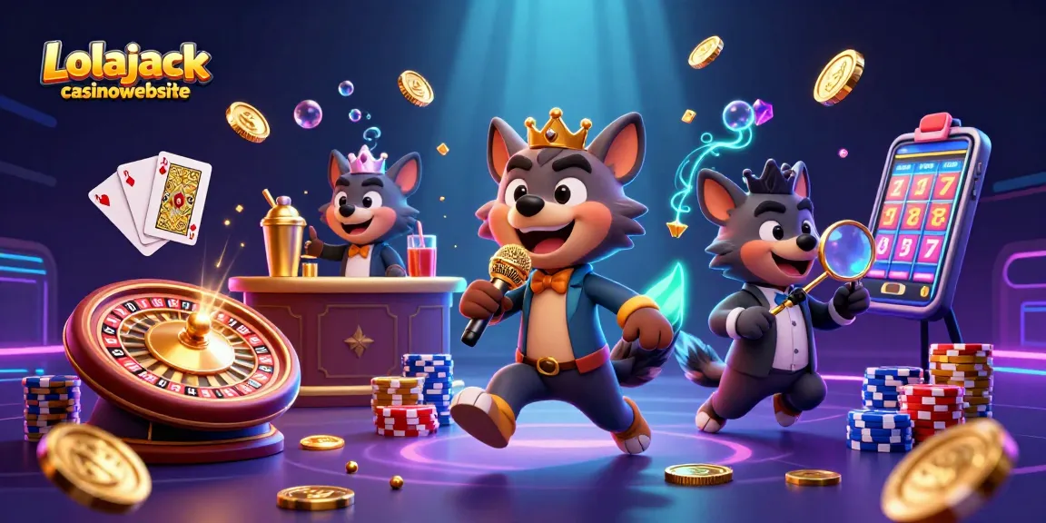 Experience the vibrant atmosphere of Lolajack casinowebsite with hyenas managing a comedy casino club.